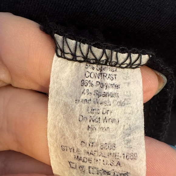 BLACK TOP w/PRINT 3/4 SLEEVES   XLARGE  #U - Picture 5 of 6